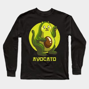 Avocato Avocado Cat Long Sleeve T-Shirt